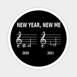 New Year New Me - Music Note Meme 2021 Magnet